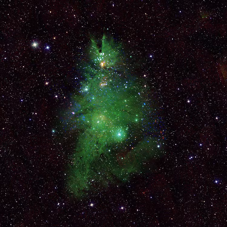 NASA phát hiện 'cây thông Noel' lấp lánh trong Dải Ngân hà. Ảnh Vietnamnet