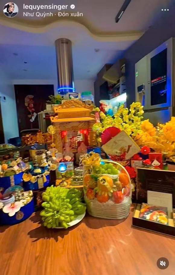 Ben trong biet thu tai Ha Noi cua Le Quyen ngay Tet-Hinh-4