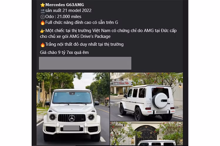 Dan choi 9x ban Mercedes-AMG G63 chay xuyen luc dia 9,7 ty