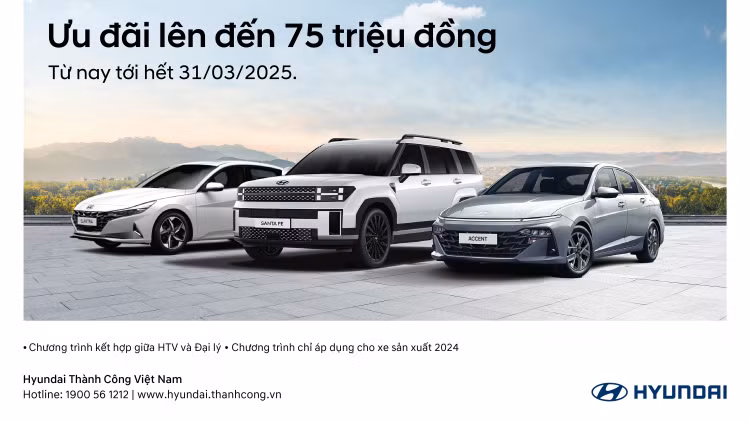 Hyundai Thành Công ưu đãi tới 75 triệu cho khách mua ôtô mới Hyundai Thanh Cong uu dai toi 75 trieu cho khach mua oto moi