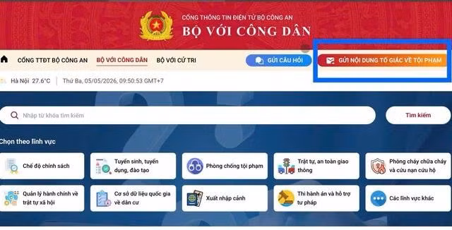 Người dân có thể gửi đơn tố giác đến công an nơi xảy ra sự việc, hoặc gửi email về Bộ Công an theo địa chỉ tiepnhantogiactoipham@mps.gov.vn để được tiếp nhận, giải quyết