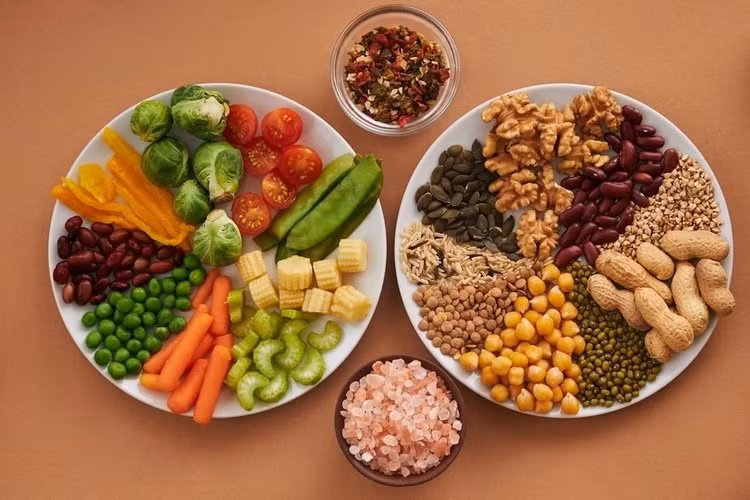 Ngũ cốc và rau xanh giúp bồi bổ cơ thể khi rong kinh. Ảnh: Pexels.