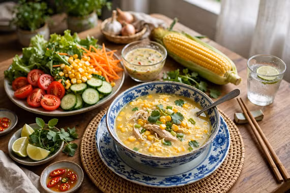 Công thức súp ngô gà trứng ngon miệng dễ làm tại nhà