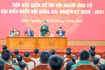 Đại tướng Phan Văn Giang tiếp xúc cử tri tại Thái Nguyên