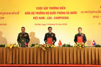 Cuộc gặp giữa Phó Thủ tướng, Bộ trưởng Quốc phòng Việt Nam - Lào - Campuchia