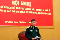 Quân khu 5 sẽ hỗ trợ người dân xây dựng lại nhà bị sập đổ do mưa lũ