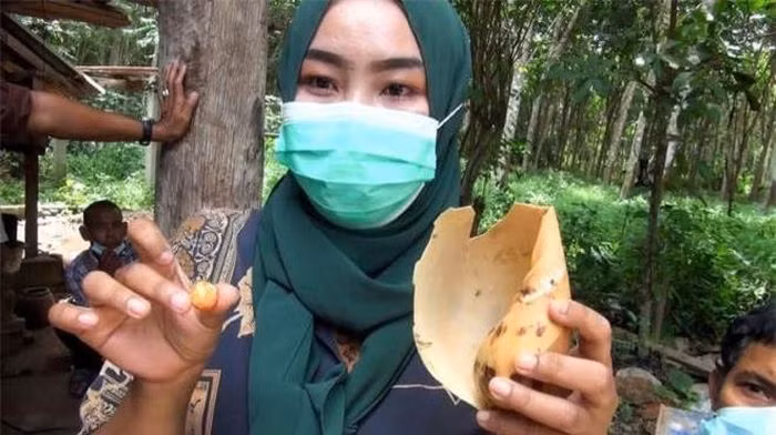 Phat hien ngoc quy khi nau an, nguoi phu nu doi doi trong nhay mat