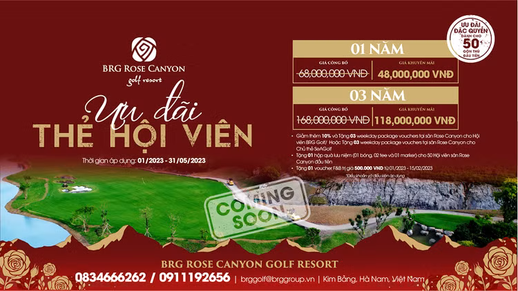 Ưu đãi hấp dẫn nhân dịp khai trương sân BRG Rose Canyon Golf Resort Uu dai hap dan nhan dip khai truong san BRG Rose Canyon Golf Resort