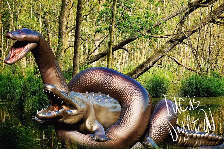 Theo các nhà khoa học, Titanoboa là "quái vật" rắn khổng lồ không có đối thủ từng cai trị trong lịch sử tiền sử Colombia và của Trái Đất. (Ảnh: Lucas Santos)