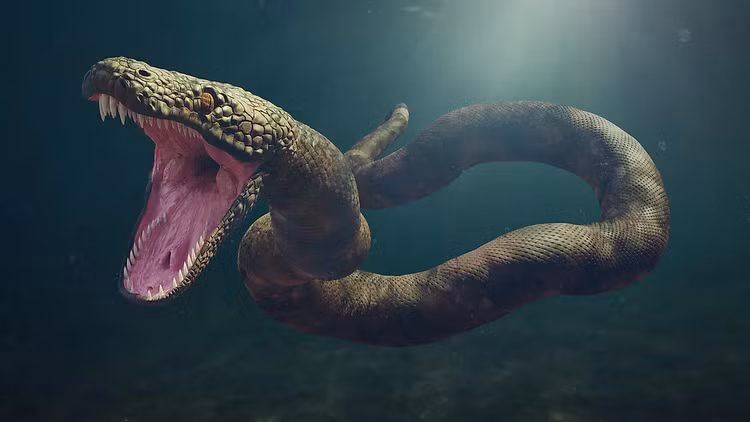 Loài rắn Titanoboa đã tồn tại khoảng từ 50 đến 60 triệu năm trước, trong thời kỳ khí hậu của Trái Đất đang dần ấm lên sau cuộc tuyệt chủng của loài khủng long. (Ảnh: World Atlas)