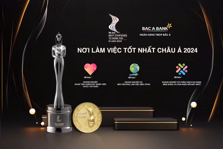 BAC A BANK tiep tuc duoc vinh danh la “Noi lam viec tot nhat chau A 2024”