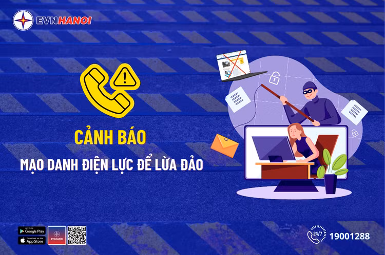 Dien luc TP Ha Noi (EVNHANOI) canh bao lua nguoi dan qua dien thoai