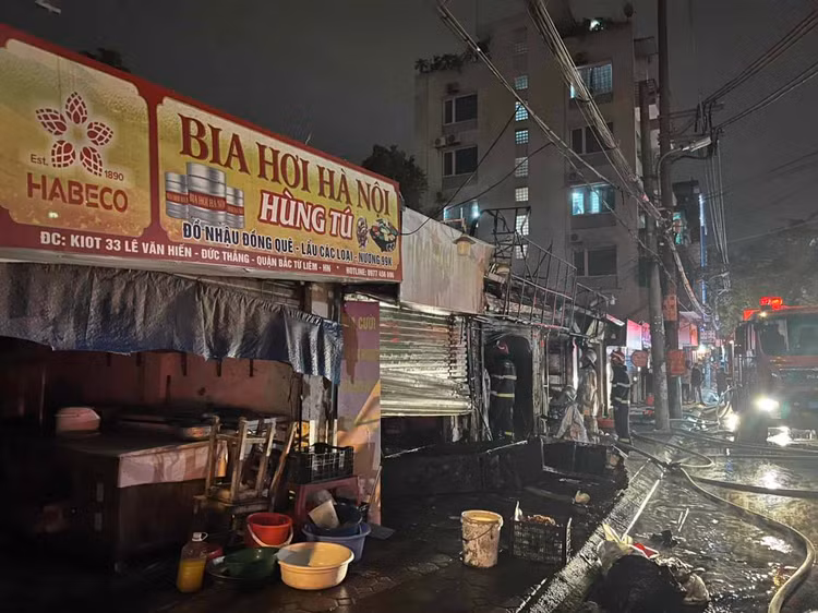 Hiện trường nơi xảy ra vụ cháy.