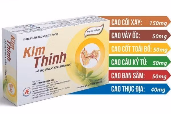 Kim Thính chứa thành phần thảo dược giúp giảm ù tai, tăng cường thính lực