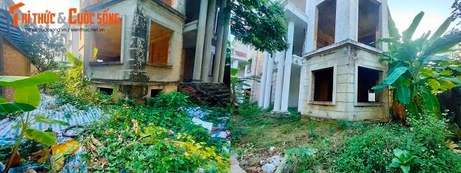 Khuôn viên bên trong một số căn biệt thự bỏ hoang.