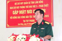 Ban Chỉ huy PTKV 5 gặp mặt đồng bào dân tộc xã Tuy Phong