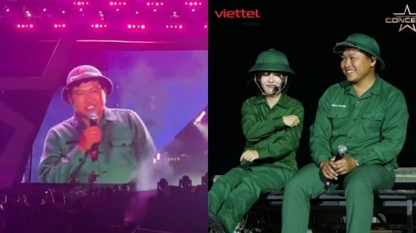 Concert 'Sao Nhập Ngũ': Mũi trưởng Long rap 'Xe Anh Đến Đâu Em Theo Đến Đó'