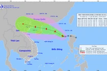 Bão số 1 đang di chuyển rất nhanh, gió giật đến cấp 15