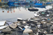 Mướt mồ hôi dọn rác quanh Âu thuyền Thọ Quang