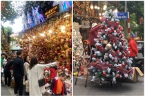 Tiểu thương phố Hàng Mã kiếm chục triệu mỗi ngày dịp Giáng sinh