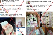 Hình ảnh các trang mạng xã hội quảng cáo, rao bán tiền giả.