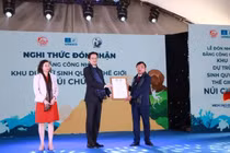 Tỉnh Ninh Thuận đón nhận bằng công nhận Khu dự trữ sinh quyển thế giới Núi Chúa. Ảnh: Duy Quân.