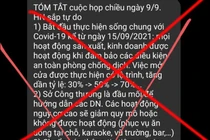 Hà Nội bác tin đồn về cuộc họp nới lỏng giãn xã hội từ 15/9.