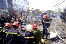 Hiện trường một vụ tai nạn lao động tại TPHCM.