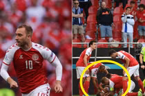 Khoảnh khắc cầu thủ Đan Mạch bất ngờ gục ngã ngay giữa trận đấu khiến cả thế giới bàng hoàng, bật khóc: Ronaldo gửi lời chúc bình an, bác sĩ lý giải nguyên nhân