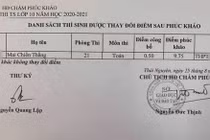 Suýt trượt vào lớp 10 vì bài thi bị nhập nhầm điểm