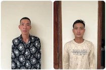 2 đối tượng từ trái qua phải: Đào Văn Lý và Lý Văn Chiến. Ảnh: Công an tỉnh Bắc Giang. 