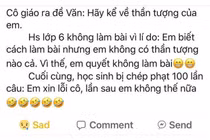 Từ chối viết văn tả thần tượng, học sinh lớp 6 bị chép phạt 100 lần