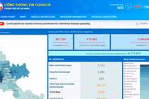 Giao diện phiên bản tiếng Anh Cổng thông tin Covid-19 TPHCM.