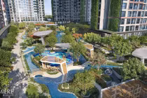 Vườn xanh phủ kín khắp nơi tạo cảm giác kết nối với tự nhiên tại LUMIÈRE Boulevard.