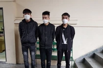 3 trong số 14 đối tượng vừa bị Công an quận Lê Chân (TP Hải Phòng) bắt tạm giam.