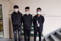 3 trong số 14 đối tượng vừa bị Công an quận Lê Chân (TP Hải Phòng) bắt tạm giam.