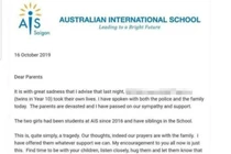 Hiệu trưởng trường quốc tế có hai chị em sinh đôi nhảy lầu tự tử: "Đây là một bi kịch"