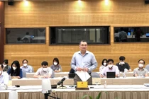 Trung tướng Tô Ân Xô - Chánh Văn phòng, người phát ngôn Bộ Công an cung cấp thông tin tại cuộc họp báo.