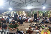 Hiện trường sới đá gà.