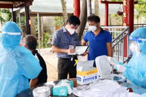 Một điểm tiêm vaccine COVID-19 tại huyện Nhơn Trạch (Ảnh: CDC Đồng Nai)