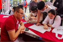 Các học sinh tham gia Ngày hội tuyển sinh năm 2021. Ảnh minh họa.