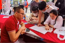 Các học sinh tham gia Ngày hội tuyển sinh năm 2021. Ảnh minh họa.