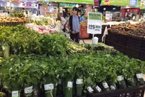 Các siêu thị “đua nhau” gói thực phẩm bằng lá chuối