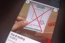 Thẻ đi đường giả mạo Grab giá 10.000 đồng trên mạng