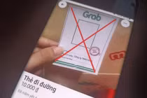 Thẻ đi đường giả mạo Grab giá 10.000 đồng trên mạng