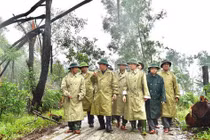 40 công nhân, chuyên gia thủy điện Rào Trăng 3 di chuyển bằng đường rừng đến Rào Trăng 4