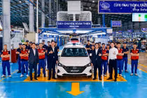 Chiếc Hyundai Accent thứ 85.000 xuất xưởng tại Nhà máy sản xuất ô tô Hyundai Thành Công Việt Nam.