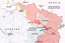 Tình hình khu vực chiến sự vùng Donbass. Ảnh Financial Times