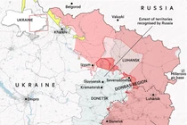 Tình hình khu vực chiến sự vùng Donbass. Ảnh Financial Times