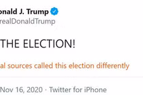 Ông Trump tuyên bố trên Twitter: 'Tôi đã chiến thắng cuộc bầu cử'